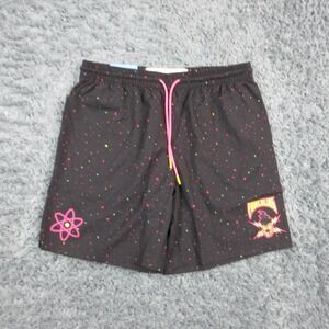 RSVLTS Disney A Goofy Movie Powerline Swim Trunks Mens Medium Black Splatter NWT